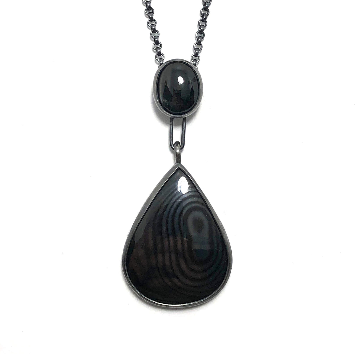 Psilomelane Teardrop Pendants Psilomelane Teardrop Pendants