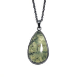 Prehnite + Epidote Talisman Pendant, handmade by Alex Lozier Jewelry. "The Green Goddess" collection.