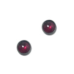 Red Garnet Post Earrings.  "Enamored Adornments" Collection by Alex Lozier Jewelry.