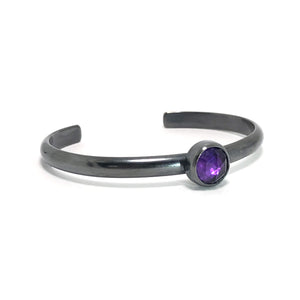 Amethyst Amulet Bangle Bracelet. Season of the Witch collection by Alex Lozier Jewelry.