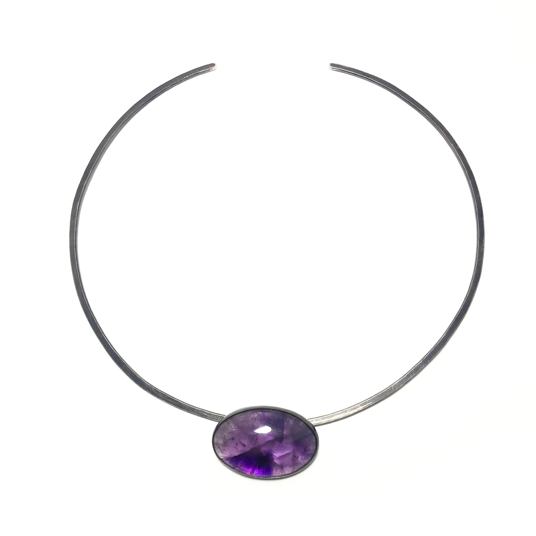 Amethyst Amulet Omega Necklace. Season of the Witch collection by Alex Lozier Jewelry.