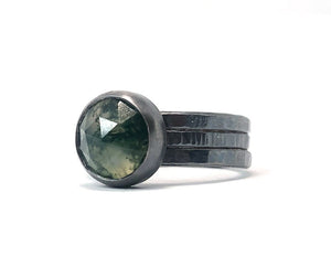 EARTH MAGICK Moss Agate Ring. Part of the "Elements of Magick" collection by Alex Lozier Jewelry + Salicrow