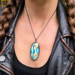 Labradorite Talisman Pendant. Season of the Witch collection by Alex Lozier Jewelry.
