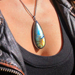 Labradorite Talisman Necklace. Season of the Witch collection by Alex Lozier Jewelry.