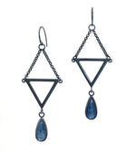 WATER MAGICK Kyanite Earrings.  Part of the "Elements of Magick" collection by Alex Lozier Jewelry + Salicrow
