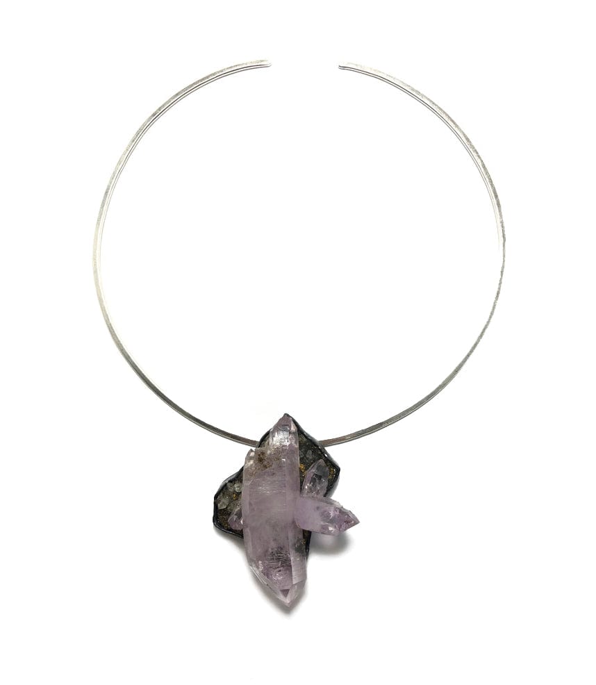 Amethyst Crystal Amulet Necklace