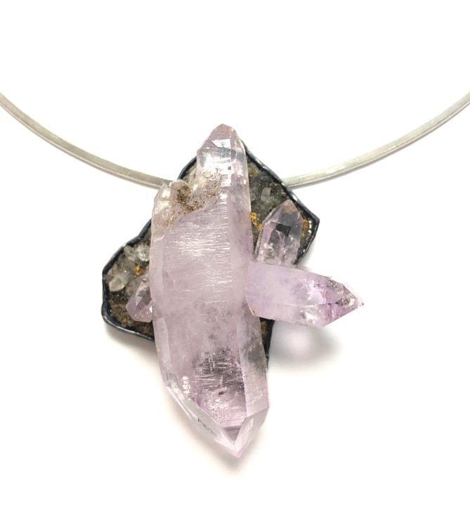 Amethyst Crystal Amulet Necklace