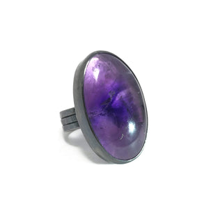 Amethyst Amulet Ring. Season of the Witch collection by Alex Lozier Jewelry.