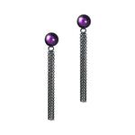 Amethyst with Chain Fringe Earring.  Season of the Witch collection by Alex Lozier Jewelry.