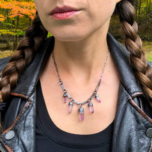 Amethyst Crystal Necklace. Season of the Witch collection by Alex Lozier Jewelry.