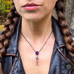 Amethyst Crystal Talisman Pendant. Season of the Witch collection by Alex Lozier Jewelry.