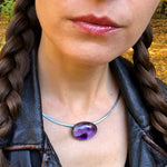 Amethyst Amulet Omega Necklace. Season of the Witch collection by Alex Lozier Jewelry.