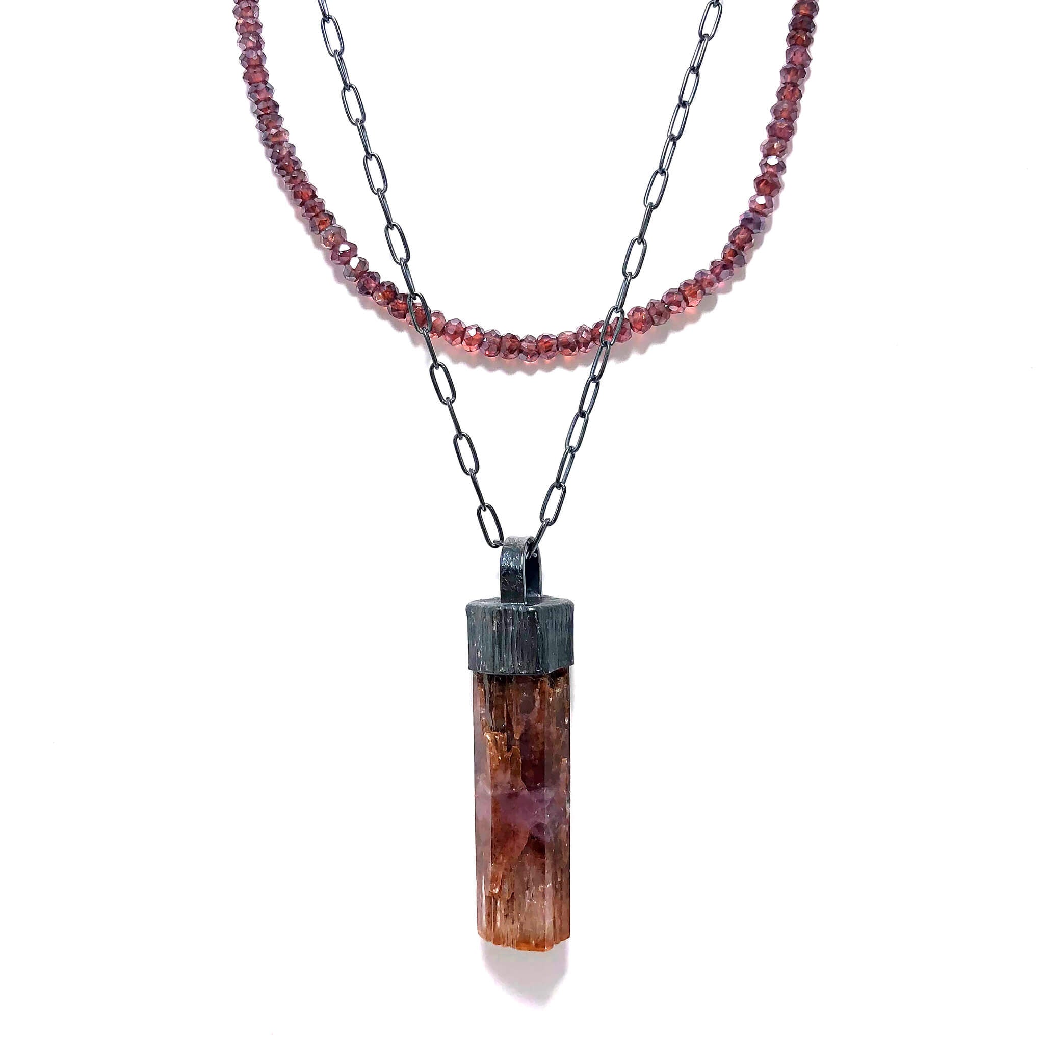 Warrior Woman Clear Crystal Necklace |