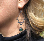 EARTH MAGICK Moss Agate Earrings. Part of the "Elements of Magick" collection by Alex Lozier Jewelry + Salicrow