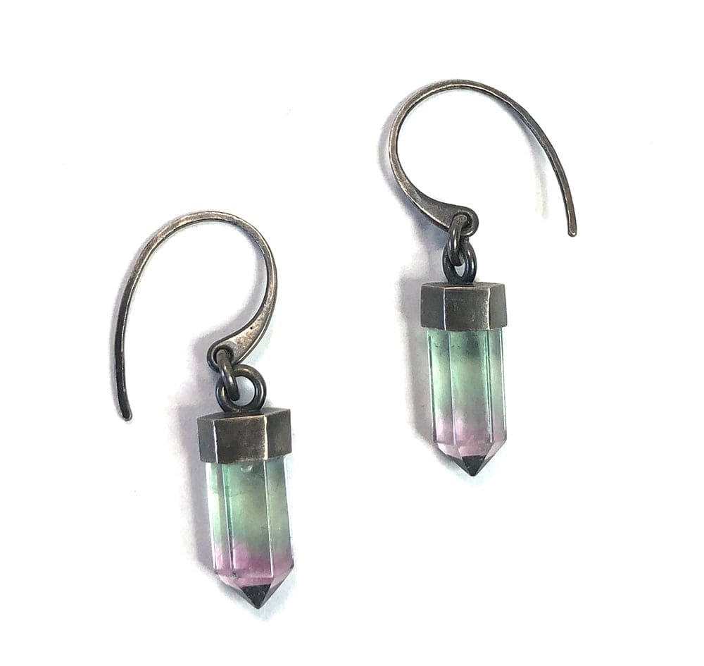 Fluorite Crystal Earrings