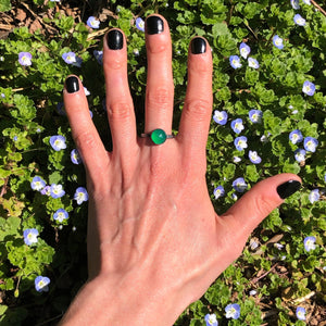 Green Onyx Ring. Handmade by Alex Lozier Jewelry.