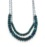 Green Labradorite Beads + Chains