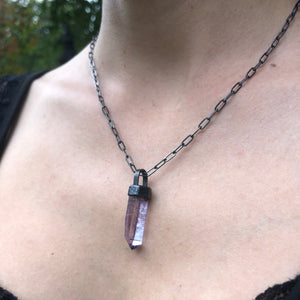 Amethyst Crystal Pendant. Part of the Season of the Witch Collection by Alex Lozier Jewelry.
