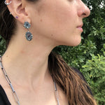 Alex Lozier Jewelry.  Double Geode druzy post earrings.