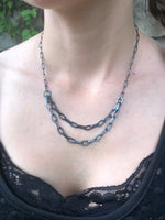 Handmade Chain Layered Necklace. Part of the Season of the Witch collection by Alex Lozier Jewelry.