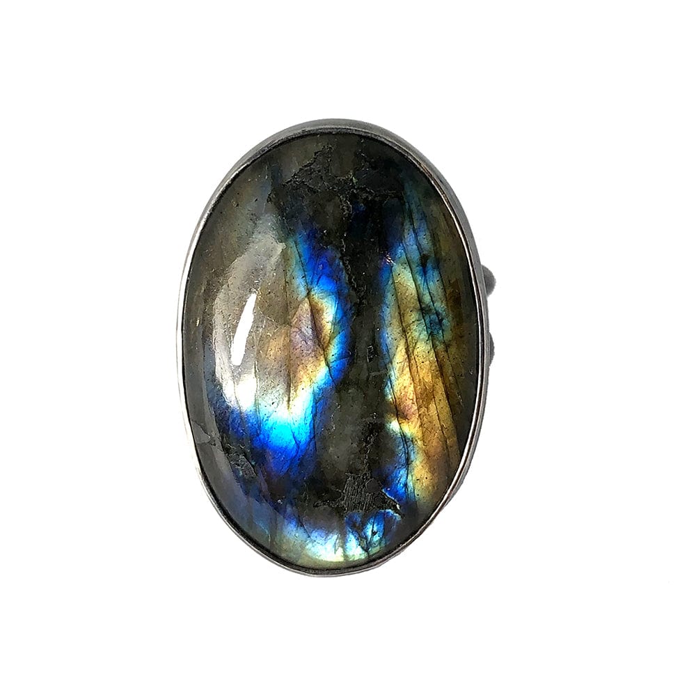 Labradorite Statement Ring.  Handmade by Alex Lozier Jewelry.  Season of the Witch collection.