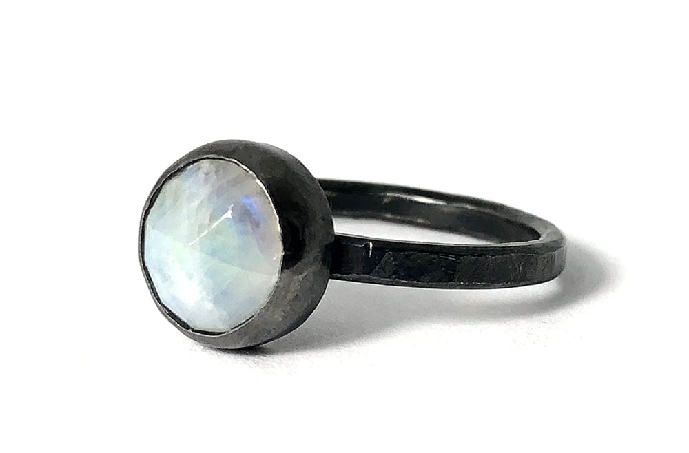 Buy Man in the Moon 14k Rose Gold and Black Moonstone Ring Online in India  - Etsy