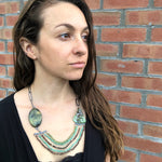Prehnite + Turquoise Layered Bead Necklace