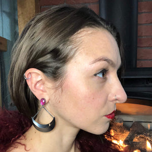 Ruby Moon Goddess Earrings