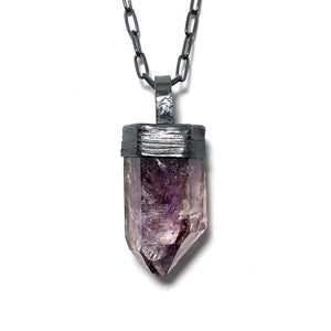 Smoky Amethyst Crystal Pendant.  Season of the Witch collection by Alex Lozier Jewelry.