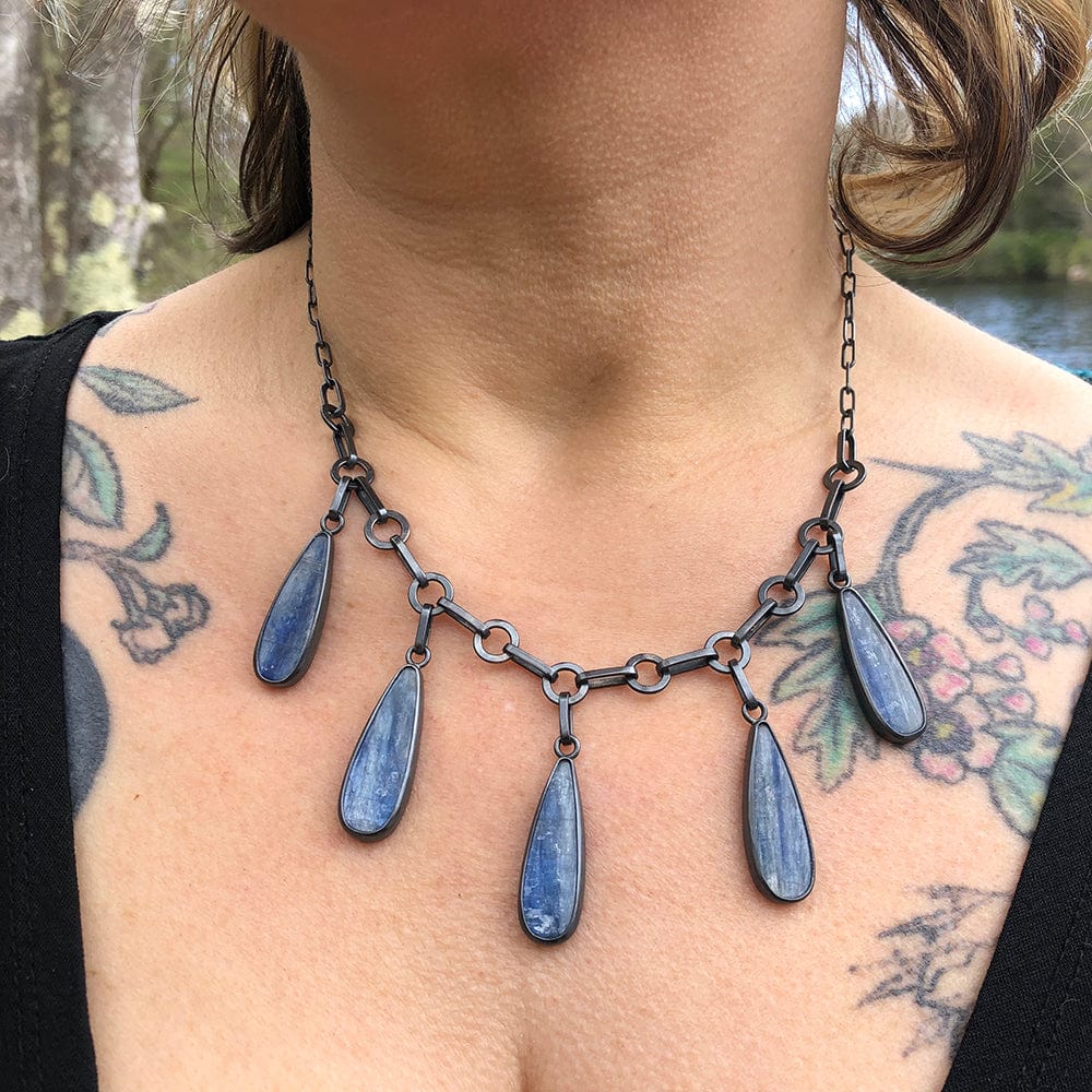 WATER MAGICK Kyanite Necklace. Part of the "Elements of Magick" collection by Alex Lozier Jewelry + Salicrow